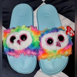 New Ty Beanie Baby Girls Slippers Sandals Size